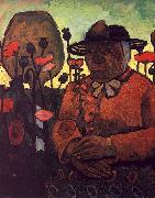 Paula Modersohn-Becker Old Poorhouse Woman with a Glass Bottle oil on canvas